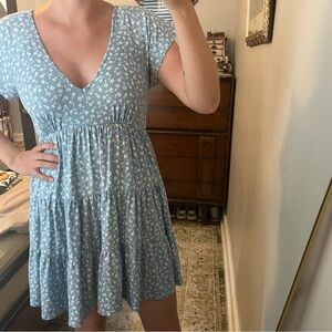 Urban Outfitters Blue Floral Mini Dress